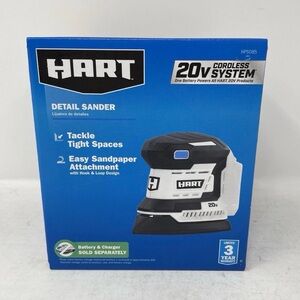 HART 20V Cordless Detail Sander - White & Black